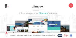 Glimpse Multipurpose Directory Template Templates Free Website Themes Website Template