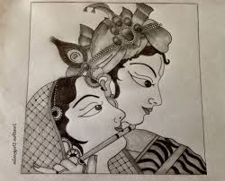 Pencil Sketches Of Radha Krishna Radha Krishna Pencil Drawings Drawing Artisan Art Drawings Sketches Creative Sketch Painting Drawings