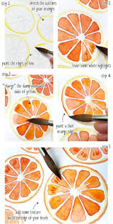 Aquarelle Modele Oranges Tutoriel Malerei Kunst French Aquarelle Facile Tutoriel Fruits Aquarelle