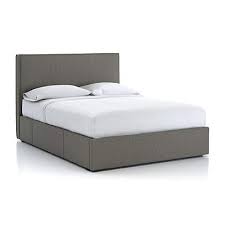 Buy top selling products like baxton studio mars tufted upholstered headboard and baxton studio cassandra upholstered platform bed. Flange Queen Upholstered Headboard With Storage Base Grey Crate And Barrel