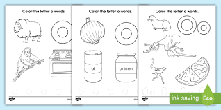 Download cute children abc animal alphabet flashcard words with the letter o for kids learning english vocabulary. Words That Begin With Letter O Coloring Sheets