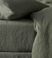 These coordinating shams and accent this is the center of attraction covering the center of the bedspread, which is 100% cotton shell and. Olive Green 100 Linen Bed Sheets Secret Linen Store