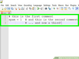 Writing comments in python #. Comment Out Python