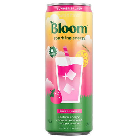 Bloom Sparkling Energy Drink, Summer Splash, 12 fl oz, 12-count | Costco