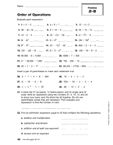 Printable worksheets @ www.mathworksheets4kids.com solve. Order Of Operations Printable 5th 6th Grade Teachervision
