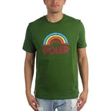 Poler Mens Mountain Rainbow T Shirt