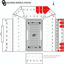 visitor sections being moved at oklahoma memorial stadium