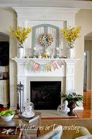 Adventures In Decorating Styling Our Spring Mantel Spring Easter Decor Spring Home Decor Spring Mantel Decorating Ideas