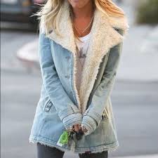 As popsugar editors, we independently select and write about stuff we love and think you'll like too. Iso Free People Sherpa And Denim Jacket Fashion Cool Outfits Denim Fashion Women