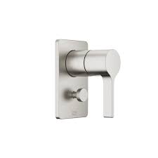 LULU Brushed Platinum Bath faucets: Concealed single-lever mixer with  diverter