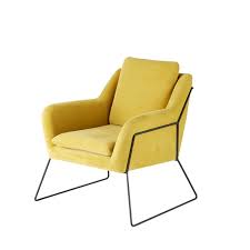 Fauteuil En Velours Jaune Moutarde Jasper Maisons Du Monde Butacas Butacas Para Sala Muebles