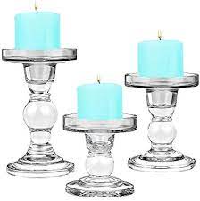 Novica, the impact marketplace, features unique candle holders and decorating ideas by talented artisans worldwide. Cys Excel Glass Candle Holders For 3 Pillar Candle And 3 4 Taper Candle Wedding Decoration Candlestick Set Of 3 H 3 5 4 5 And 5 5 With 3 25 Diameter Buy Online At Best Price In