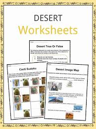 Desert Facts Worksheets Hot Cold Climate Information For
