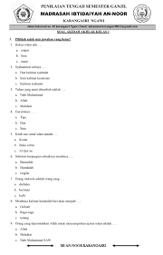 Selamat datang di blog kumpulansoaltest. Uts Akidah Ahlak Interactive Worksheet