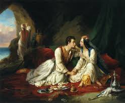 Byron As Don Juan With Haidee Alexandre Marie Colin 1831 Painting Reproductions Art Lord Byron