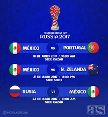 Los equipos calificados a tokyo 2020 buscan el título de la zona. Conoce Las Fechas Y Horarios De Los Partidos De Mexico En La Copa Confederaciones Rusia 2017 As Mexico