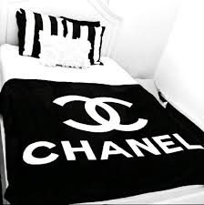 Enjoy free shipping & browse our great selection of bed & bath, faux fur throws, woven blankets and more! Fleece Throw Blanket W Bag 50 X 60 Chanel Inspired Room Chanel Room Duvet Bedding Sets