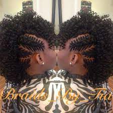 Fishbone Braid With Mohawk Looking For Affordable Hair Extensions To Refresh Your Hair Look I African Braids Hairstyles Natural Hair Updo Natural Hair Styles