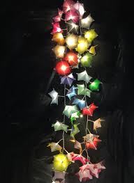 Origami Lichterkette Mit Bildern Diy Origami Lichterkette Lichterkette Diy Origami