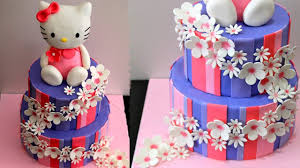Just mix up three shades of frosting, swipe 'em on and voila. Hello Kitty Cake Design Easy Birthday Cake Decorating Deligious Cake Youtube