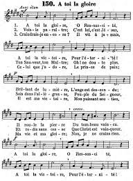 CEREMONIE RELIGIEUSE, LES CHANTS : A Toi la gloire, O Ressuscité