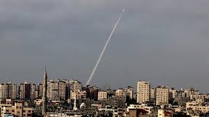 Israel's military said it carried out air strikes in retaliation for rocket attacks from the coastal strip. C Fzwn8jes4nsm