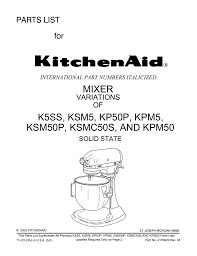 We currently have 137 kitchenaid blender models with downloadable pdf manuals. Kitchenaid Kp50p User S Manual Manualzz