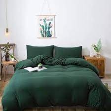 5 pcs | hunter emerald green sheer organza chair sashes. Dark Green Duvet Cover With Free Pillowcases Washed Cotton Duvet Cover Dark Green Color Duvet Cover Fathers Day Gift In 2021 Green Comforter Bedroom Green Duvet Covers Dark Green Duvet Cover