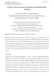 Thomas chong audit firm in kuantan. A Review On The Formulation And Analysis Of Anti Diabetic Agent Gliclazide Scientific Net