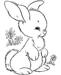 Printable coloring pages kids chicken animals image. Hopping Bunny Cute Bunny Sitting After Hopping Coloring Pages Animal Coloring Pages Cute Coloring Pages Easter Bunny Colouring