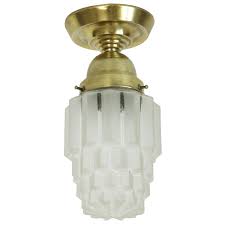 This lighting collection has a glamourous art deco hollywood look. Antique Art Deco Brass Ceiling Lamp France Ca 1920 Casa Lumi
