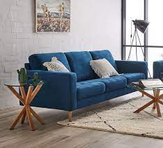 Fantastic furniture tivoli (sofa & recliner): Finlay 3 Seater Sofa In Denim Fantastic Furniture