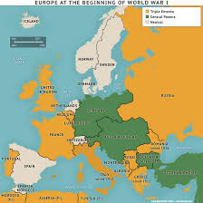 Austro hungarian monarchy map lincoln stamp album 1899. Europe At The Beginning Of World War I
