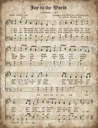 Joy To The World Printable Christmas Hymn Vintage Carol Instant Download Aged Antique Sheet Music Farmhouse Decor Hymnal Page Print Christmas Music Printables Joy To The World Joy To The World
