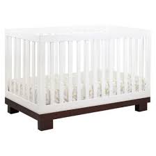 Babyletto Modo 3 In 1 Convertible Crib With Toddler Rail White Espresso Cribs Convertible Crib Modern Crib