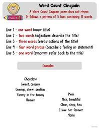 Free Cinquain Poem By Teacher S Take Out Teachers Pay Teachers Cinquain Cinquain Poem Poems