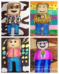 5th Graders Created These Awesome Lego Self Portraits The Inspiration For This Lesson Came From A Fe Classroom Art Projects Art Sub Lessons Kids Art Projects