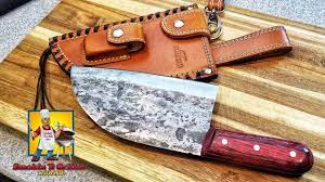 The knife is razor sharp and built to last with leather sheath. Almazan Kitchen Knife Review Meatheadknives Com Serbian Chef Knife Youtube