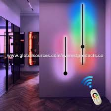The difference is you can use up to 500 canvas panels and potentially fill an entire wall (or more) with brilliant smart lighting. China Modern Design Rgb Linear Lights Wall Sconces Wall Lamps Dimmable With Reomote Ceiling Lamp On Global Sources Rgb Linear Lights Remote Remote Wall Lamps Remote Wall Sconces