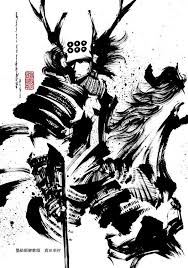 twitter サムライアート 侍 イラスト 墨絵