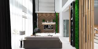 The Tv Panel Made With Such Wood Grain Arrangement To Bring Artistic Theme In A Tropical Way 3d Interior Design Tv Panel Interior Design