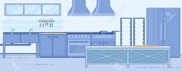 Functional Modern Commercial Kitchen Layout Design Royalty Free Cliparts Vectors And Stock Illustration Image 137846757