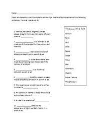 You don't need to own a gold mine to collect art. Elements Of Art Quiz Worksheets Teaching Resources Tpt