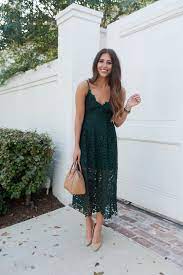 Formal weddings that begin before 6pm or sunset require morning dress. Lace Midi Dress Dress Up Buttercup Fashion Blogger In 2020 Wedding Guest Dress Summer Spring Wedding Guest Dress Wedding Attire Guest