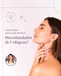 🤔 Você sabe para que serve o Bioestimulador de Colágeno? 📌 Diferente do  preenchimento, o bioestimulador age de dentro pra fora, estimulando seu  próprio colágeno. Sendo ideal pra quem quer tratar flacidez,