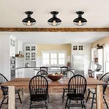 See more ideas about light fixtures, rustic light fixtures, rustic lighting. Upgraded Zoossi Cage Light Fixtures Black Metal Farmhouse Ceiling Light Semi Flush Mount E26 Industrial Vintage Farmhouse Goals