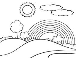Ausmalbild Regenbogen Wir Bleiben Zuhause Gratis Ausdrucken