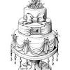 Drawing a c, oon cake. 1