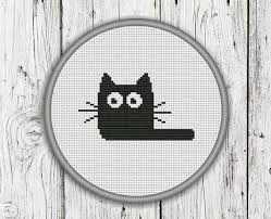 Maybe you would like to learn more about one of these? Cat Cross Stitch Pattern Animal Black And White Black Cat Simple Lovely Cute Modern Cross Stitch Pattern Easy Stitches Crochet Craft Supplies Tools Delage Com Br