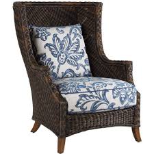 Island Estate Lanai Wicker Patio Wing Club Chair W Sunbrella Fabric By Tommy Bahama Bbqguys Wing Chair Patio Chairs Tommy Bahama Outdoor
